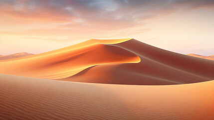 Naklejka na ściany i meble Sand dunes desert Landscape Generative AI