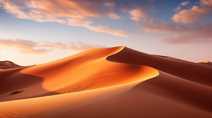 Fototapeta na wymiar Sand dunes desert Landscape Generative AI