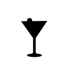 Cocktail silhouettes vector
