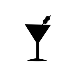Cocktail silhouettes vector