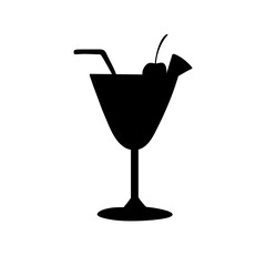 Cocktail silhouettes vector