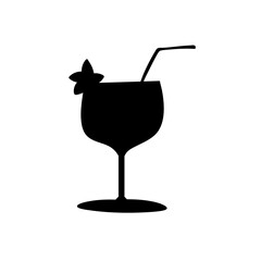 Cocktail silhouettes vector