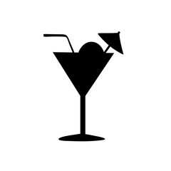 Cocktail silhouettes vector