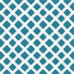 Charming blue and white checkered background, evoking vintage art deco vibe with repeating fabric pattern.