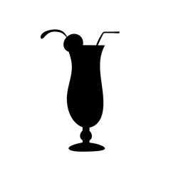 Cocktail silhouettes vector
