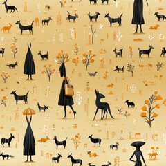 Rabbit seamless tile able texture