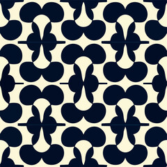 Fototapeta premium Elegant black and white aizome fabric pattern.