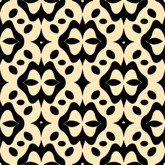 Classic black & white circles, damask, art deco & art nouveau pattern. Timeless elegance in monochrome design.