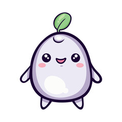 Cute animal mascot smiling with joy