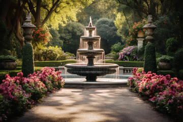 Obraz premium fountain in the garden