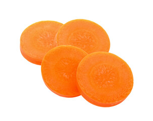 slice carrot on transparent png