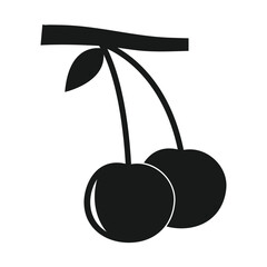 cherry fruit icon vector