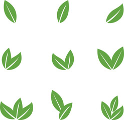 green leaves icons
