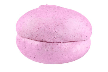 Blueberry marshmallow isolated on transparent background.