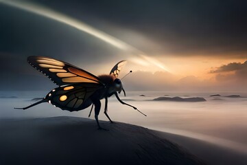 awesome look of blue pink red and yellow wapaper genrative ai technology an dalso logo