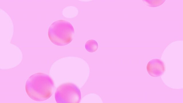 ピンク色の泡が流れるアニメーション 
15秒ループ　