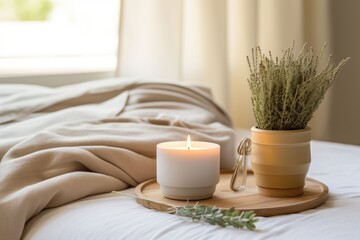 Obraz na płótnie Canvas relaxing bedroom aromatherapy