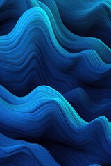 Obraz premium Multiple gradient blue waves background, created using generative ai technology