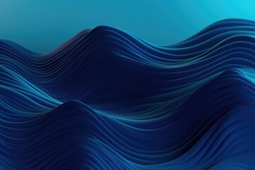 Fototapeta premium Multiple gradient blue waves background, created using generative ai technology