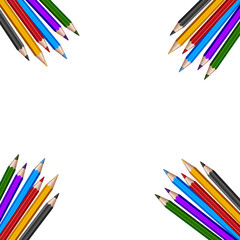 Back to School, celebrating a new school year, Joy of learning, showing educational elements like colorful pencil, bag, scissor crayons, eraser, pen 