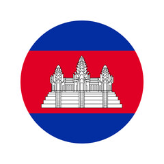 Cambodia flag simple illustration for independence day or election