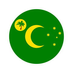 Cocos Islands flag simple illustration for independence day or election