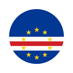 Cabo Verde flag simple illustration for independence day or election