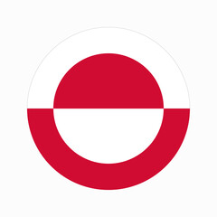 Greenland flag simple illustration for independence day or election