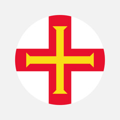 Fototapeta premium Guernsey flag simple illustration for independence day or election