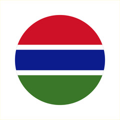 Gambia flag simple illustration for independence day or election