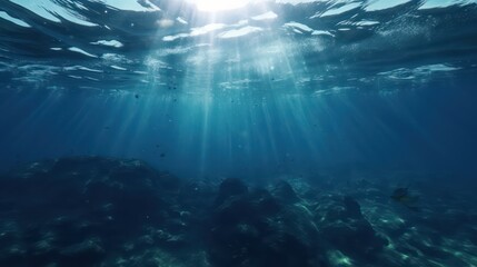 Fototapeta na wymiar underwater scene with the world