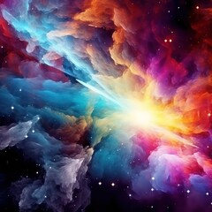 Plakat colorful space background