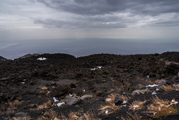 Panorama of Mount Etna, Catania, Sicily, Italy, Europe, World Heritage Site