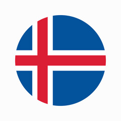 Iceland flag simple illustration for independence day or election