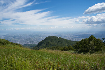 札幌市の手稲山の登山道から見える風景