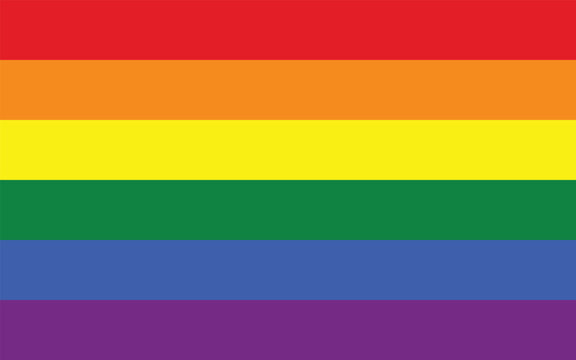 LGBT pride flag or Rainbow pride flag Sexual identity pride flag