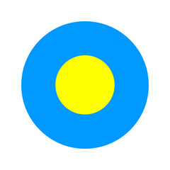 Republic of Palau flag simple illustration for independence day or election