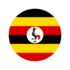 Uganda flag simple illustration for independence day or election