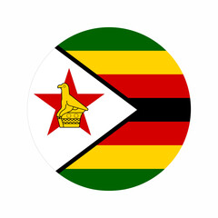 Zimbabwe flag simple illustration for independence day or election - obrazy, fototapety, plakaty