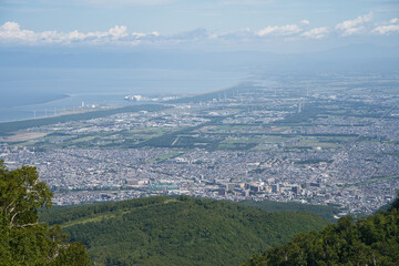 札幌市手稲区の手稲山山頂からの風景