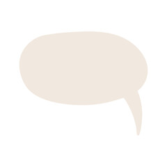 Speech bubble, balloon with copy space, empty, blank, hand drawn illustration. Flat style design, isolated vector. Kids print, comic book element, communication, message, conversation, dialogue