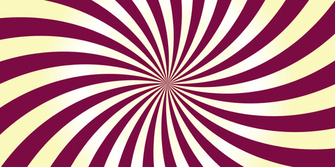 Burgundy red and yellow gradient twirl background, swirling striped texture. 