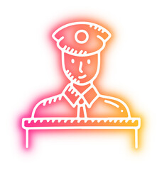Obraz premium Collection of Travel neon