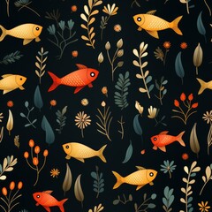 Fish seamless tile able texture