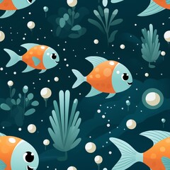 Fish seamless tile able texture
