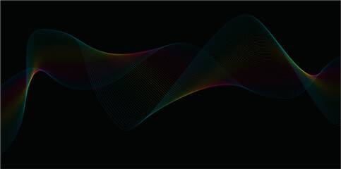 abstract background, full color waves