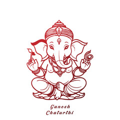 Vector illustration of indian festival, Ganesh Chaturthi