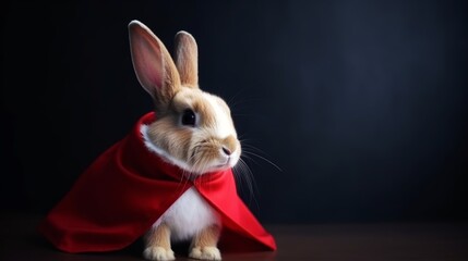 The Masked Maestro: Rabbit in a Hero's Costume Inspires Others with Boundless Heroism