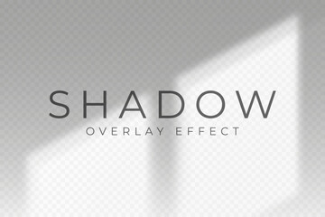 Shadow overlay effect. Transparent soft light and shadows in geometric shapes, natural lighting scene. Mockup of abstract transparent shadow overlay effect and natural lightning. Vector - 617775756