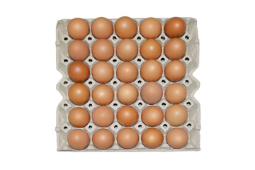 Chicken egg panel in top view PNG transparent